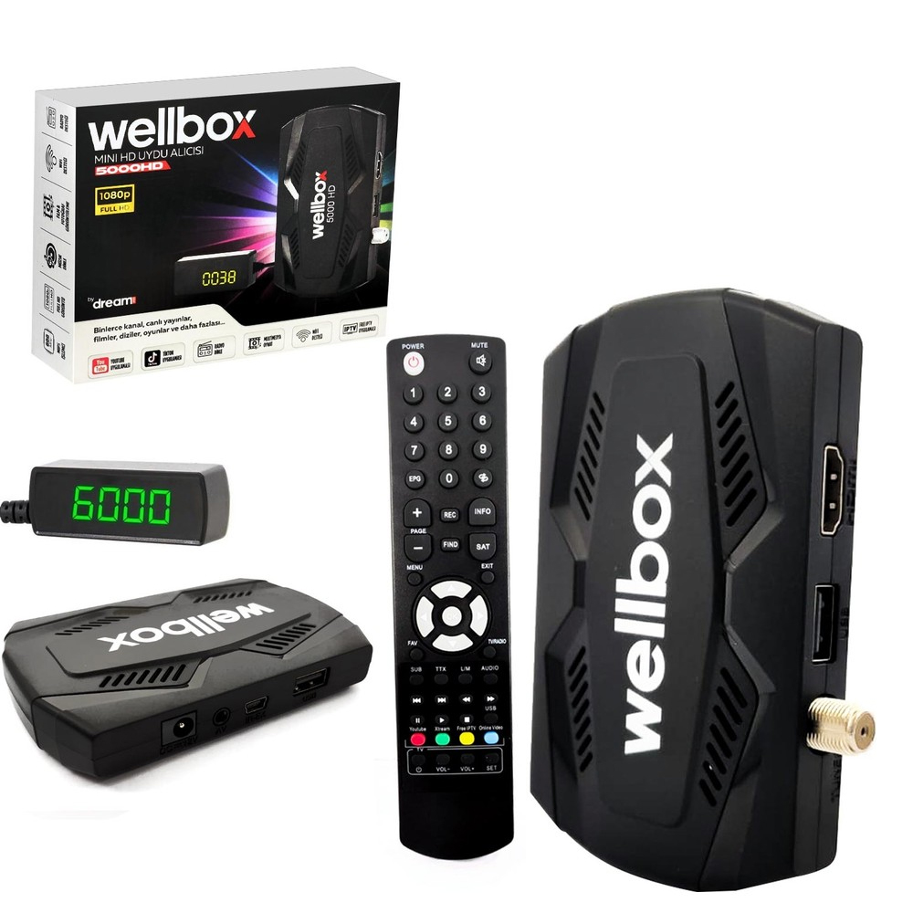 M2586-Uydu Alıcı Mini Hd Wifi Destekli Wellbox Dreamstar 5000-HD R41
